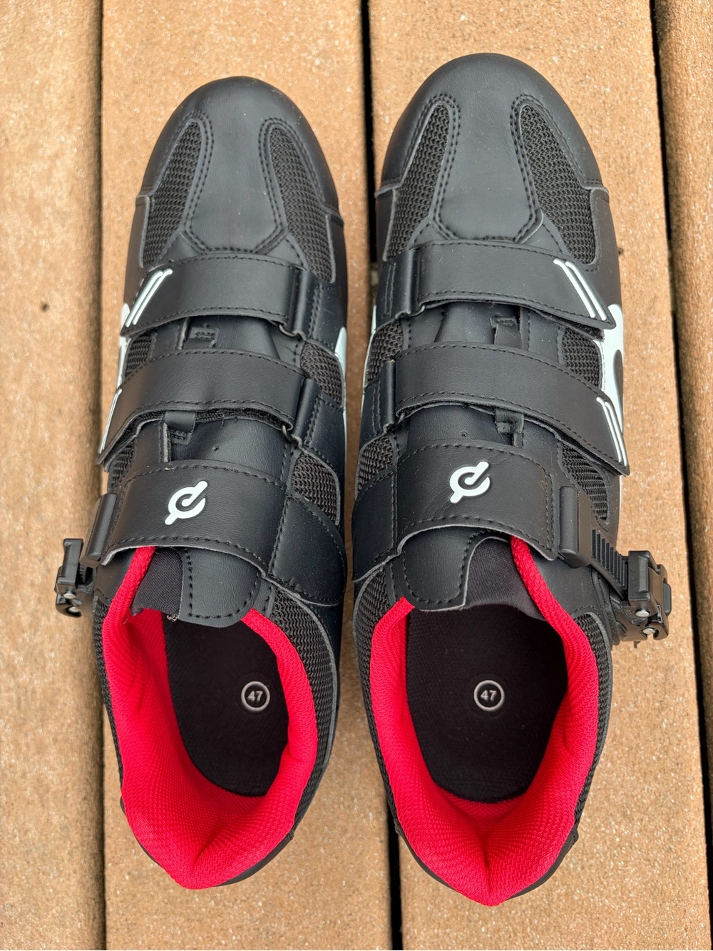 Peloton Indoor Cycling Shoes w/ Cleats Sz 47 (US Men’s 13) Black/ Red Adjustable